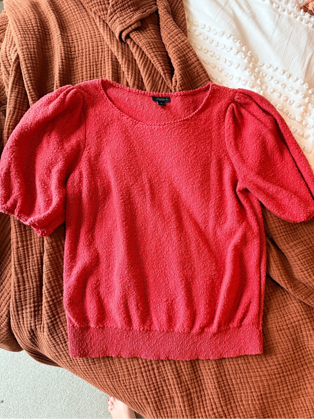 Ann Taylor Factory Coral Knit Sweater